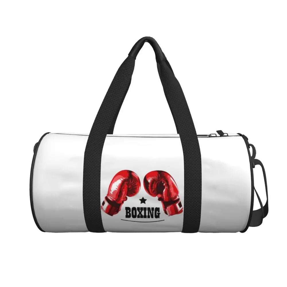 Boxing Gloves Sport Bags Large Gym Bag Portable Men's Custom Handbag Travel Training Retro Fitness Bag