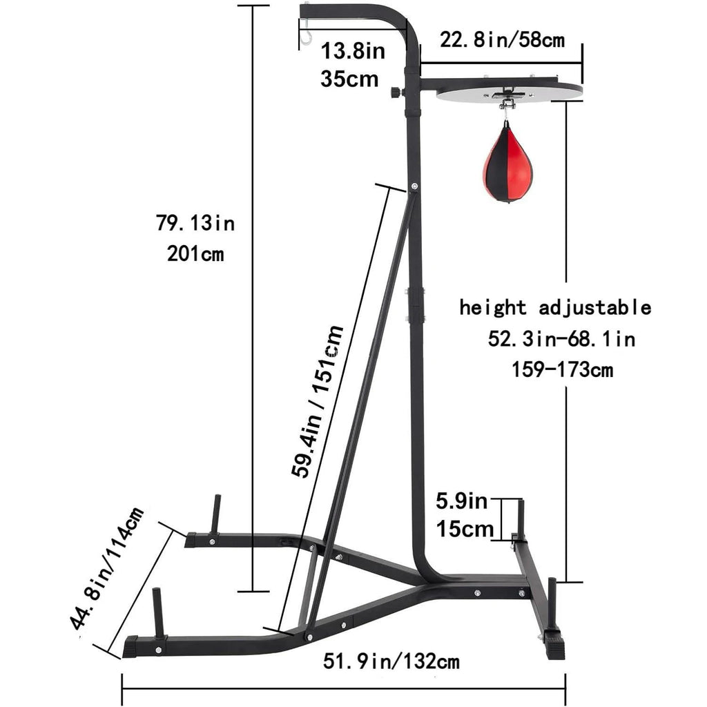 Boxing Bag Stand Premium Material Martial Arts Equipment For Heavy Bag Includes Speed Bag For Speed Training