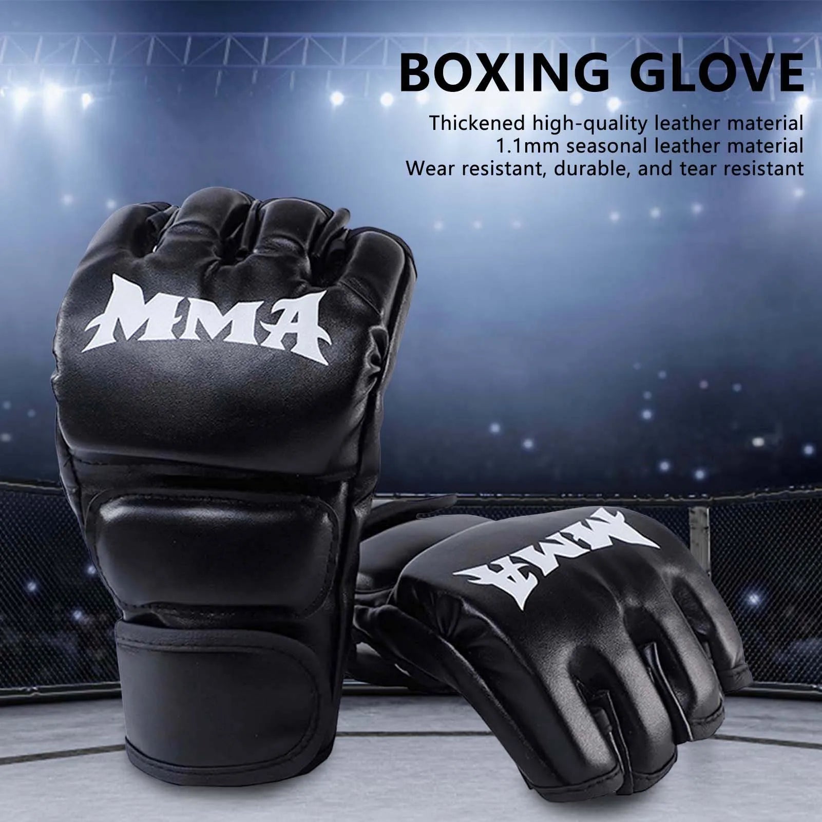Martial Arts Training MMA Gloves Durable Construction Impact Resistance Sparring Mitts Suitable for Punching Bag