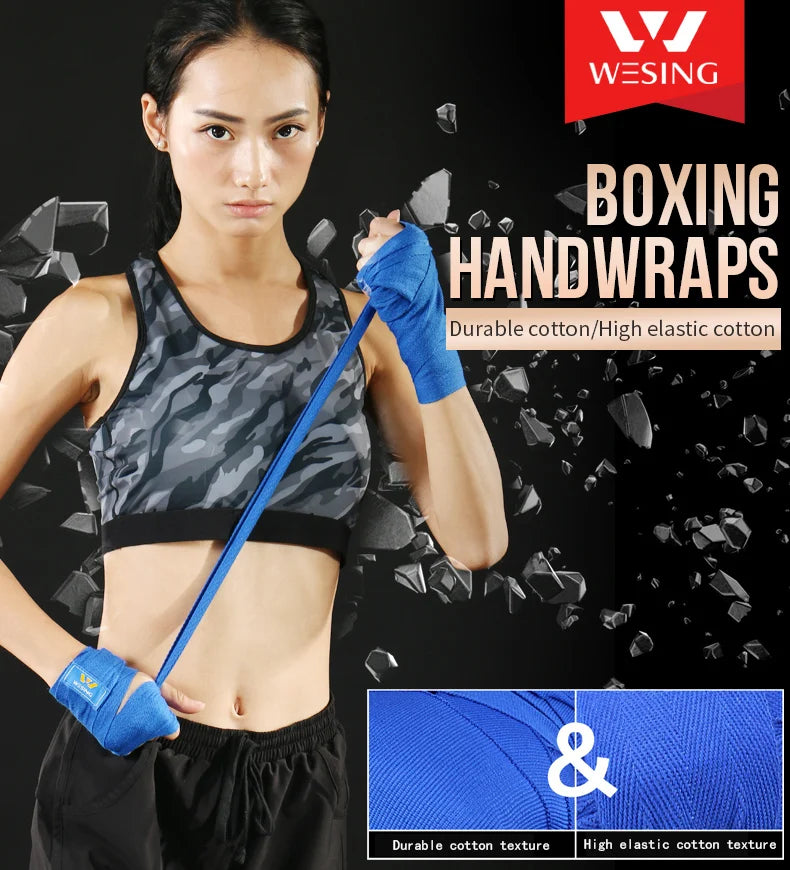 Wesing Cotton Boxing Handwraps Kickboxing Gym Sport Support Fitness Handwrape Protection Hand Wrap