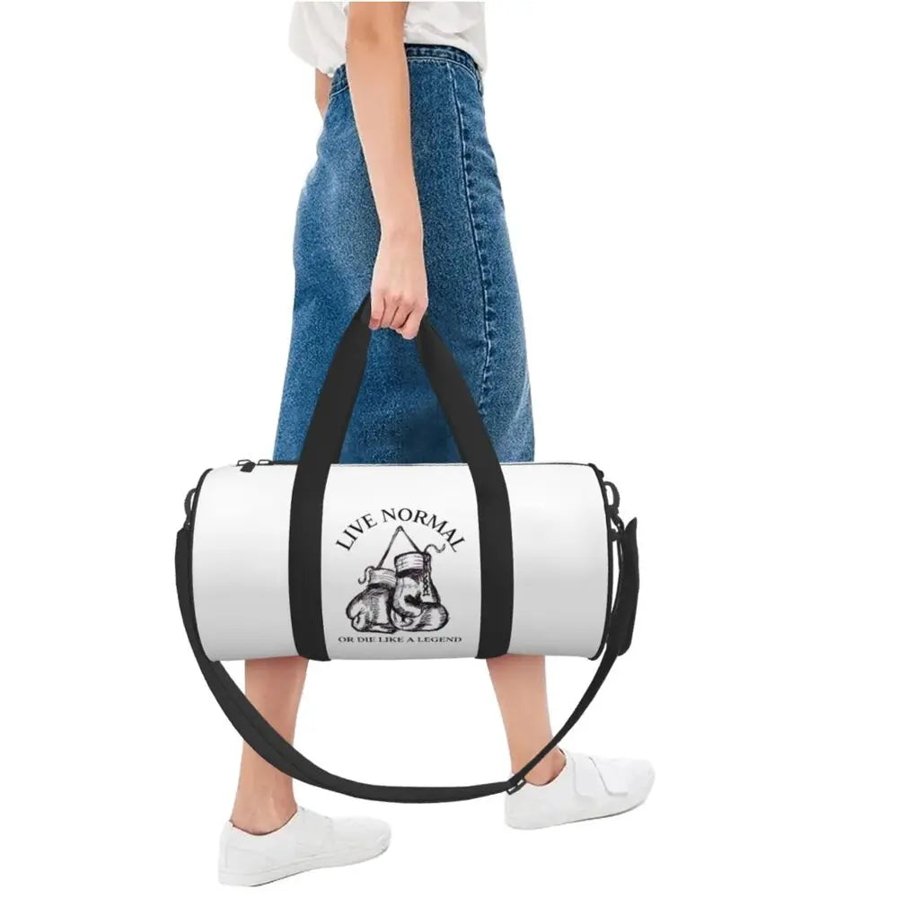 Boxing Gloves Sport Bags Large Gym Bag Portable Men's Custom Handbag Travel Training Retro Fitness Bag