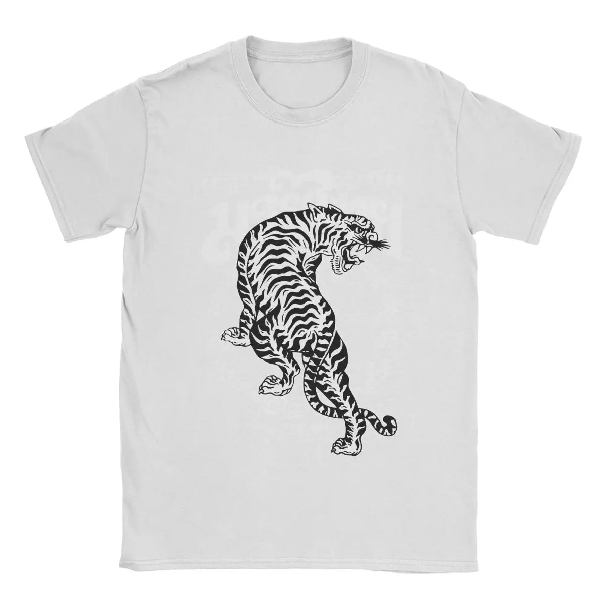 Men's T-Shirts Muay Thai Sak Yant Tiger Unique 100% Cotton Tee Short Sleeve Boxing Fighter T Shirts Round Neck Clothing Summer