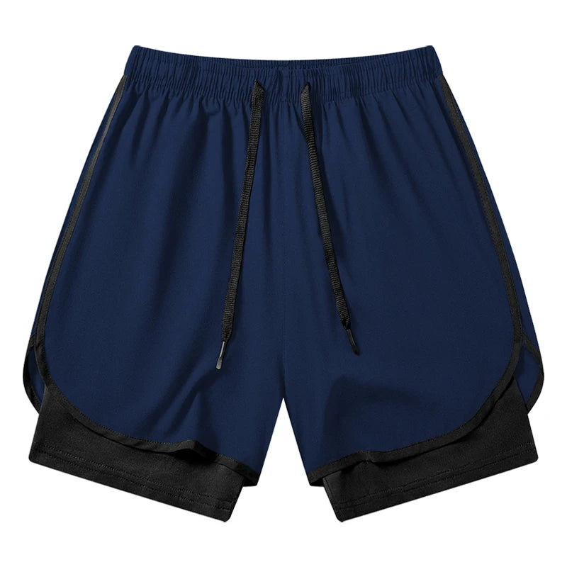 Women's Gym Workout Running 2 in 1 Shorts Summer Athletic Quick Dry Dual-Layered Shorts with Phone Pocket Towel Loop Activewear