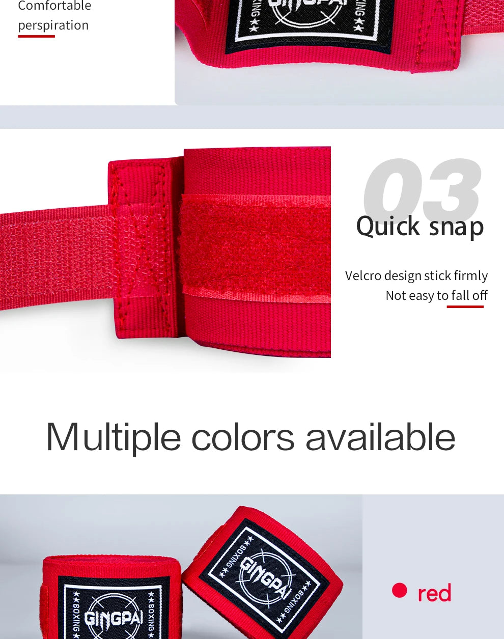 2 PCS 1.5/3/5M Boxing Gloves Elastic Boxing Hand Wraps Breathable Muay Thai Hand Bandage for Kickboxing Muay Thai & MMA