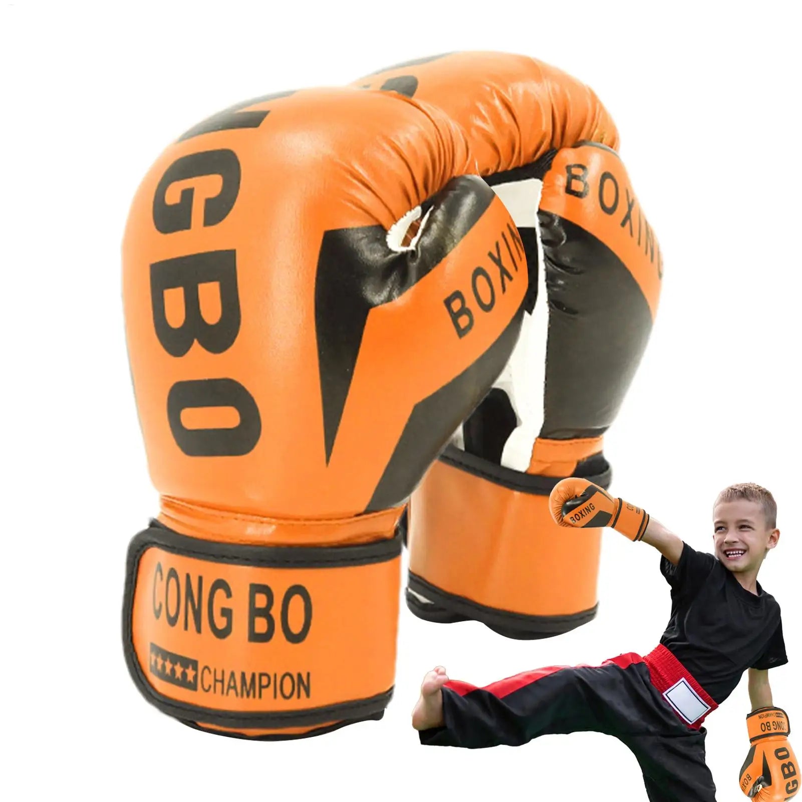 Boxing Punching Gloves Adjustable Boys Protective Sparring Mitts Comfortable Boxing Wraps Gloves for 6-12 Years Old Boys Girls