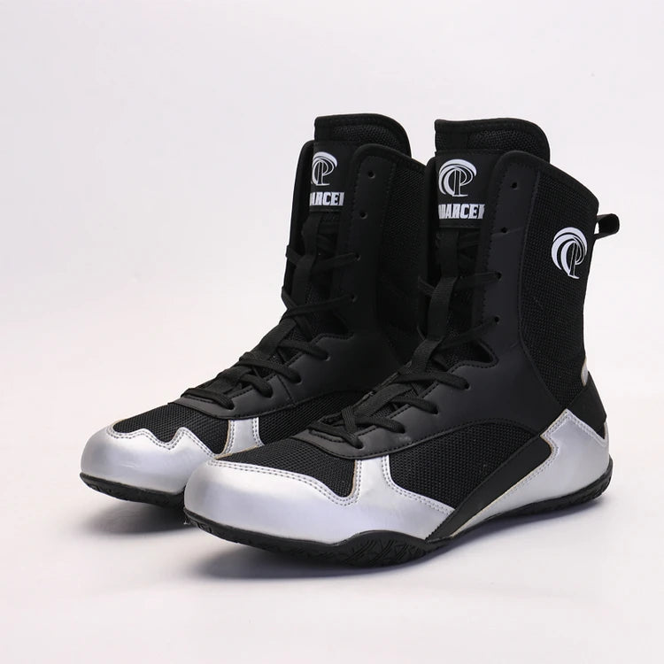 Professional Boxing Shoes Men High Top Wrestling Training Sneakers 7517