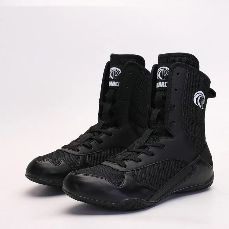 Professional Boxing Shoes Men High Top Wrestling Training Sneakers 7517
