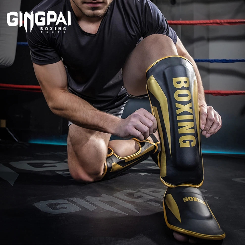 Muay Thai leg protection Sanda combat back of foot protection shin protection boxing thickened combat gear ankle protection