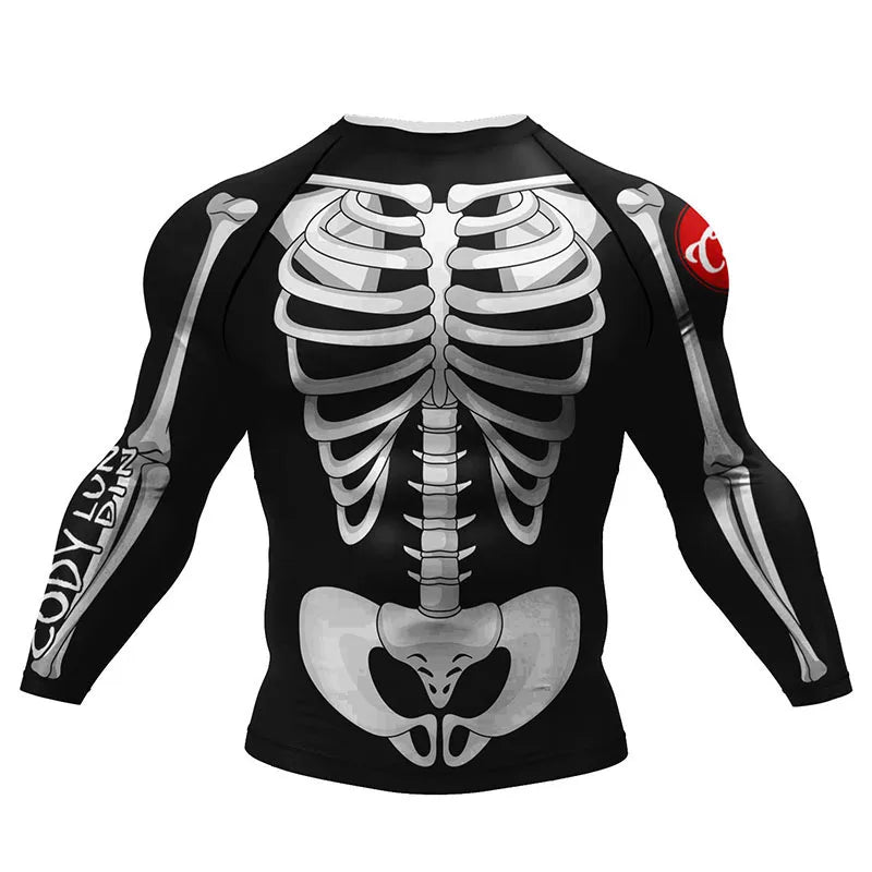 New Boxing Rashguard MMA T-shirt For Men Bjj Gi Kickboxing Jerseys Shirt Sport Long Sleeve Gym Rashgard T-shirts Fight Boxe Tees