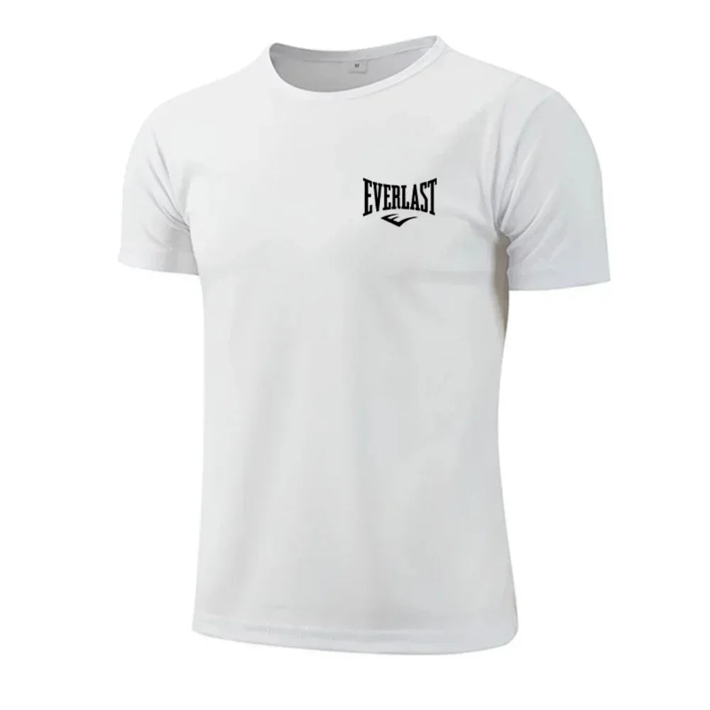 Summer Exercise Trainning Boxing  Men's T-shirts High Grade Breathable Quick Dry Short Sleeved Top Marathon Gym Fitness Tees
