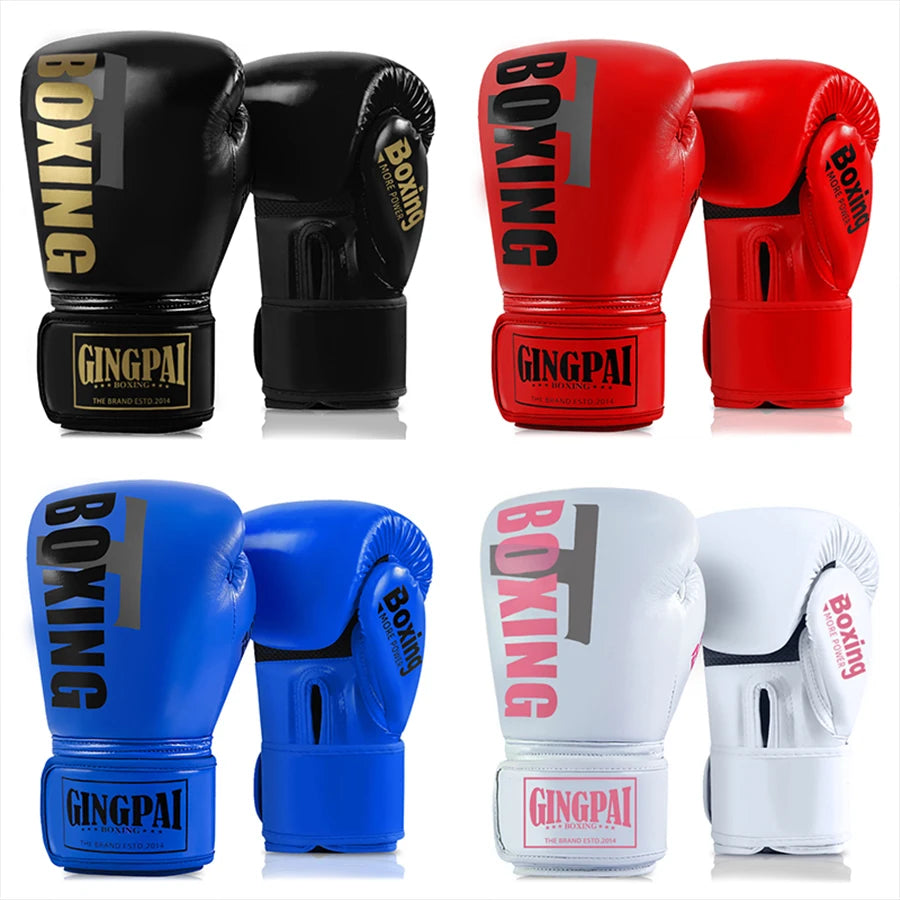 6-12oz Boxing gloves for adults children men Sanda professional women Muay Thai teenagers beginners boxing training equipment