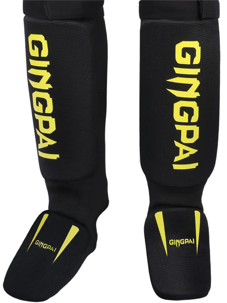 Cotton Boxing shin guards MMA instep ankle protector foot protection TKD kickboxing pad Muaythai Training Leg support protectors