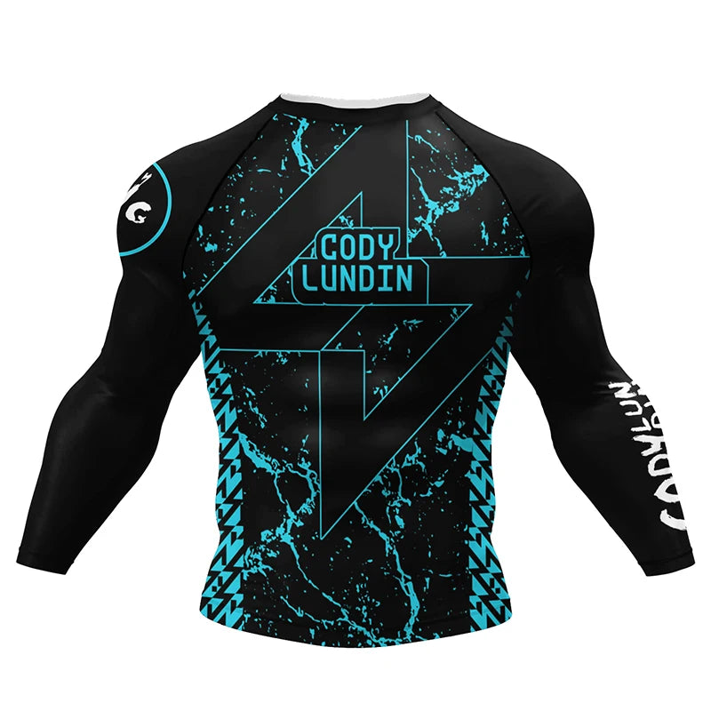 Boxing Jiu Jitsu T-shirts BJJ Rashguard For Men Sport No GI MMA Ranked Long Sleeve MMA Compression Clothing Male Rashguards Tops