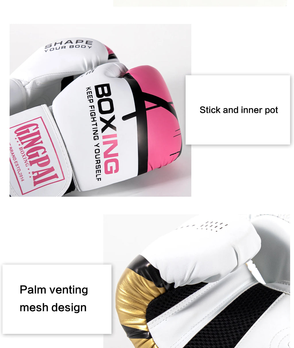 6/8/10/12oz Boxing Gloves Professional Adult Sanda Muay Thai Fighting Gloves Men Kid Women Training Sandbag Free Fight MMA