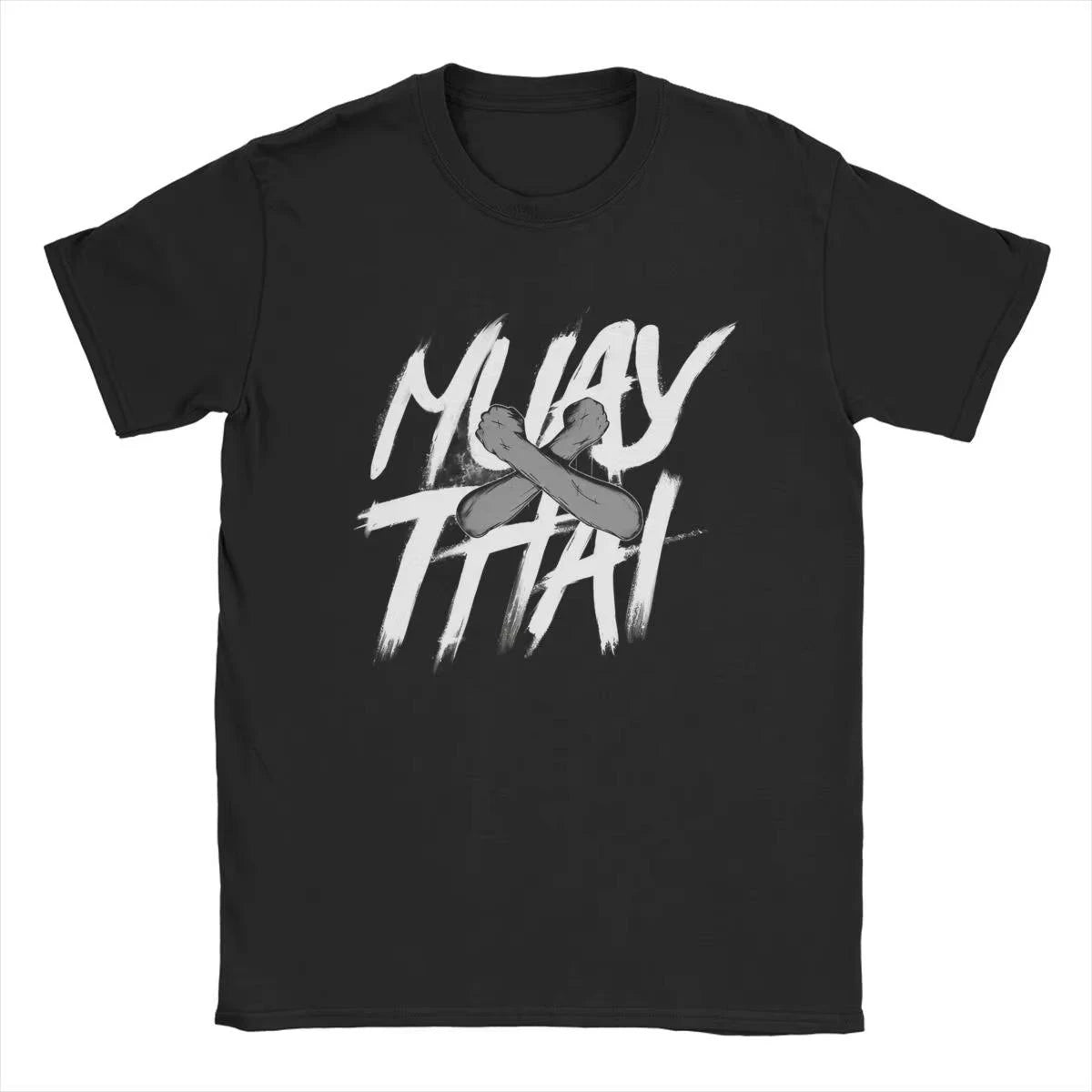 Men's T-Shirts Muay Thai Sak Yant Tiger Unique 100% Cotton Tee Short Sleeve Boxing Fighter T Shirts Round Neck Clothing Summer