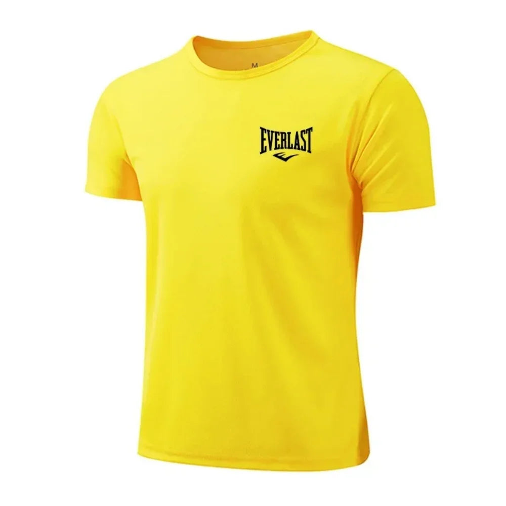 Summer Exercise Trainning Boxing  Men's T-shirts High Grade Breathable Quick Dry Short Sleeved Top Marathon Gym Fitness Tees