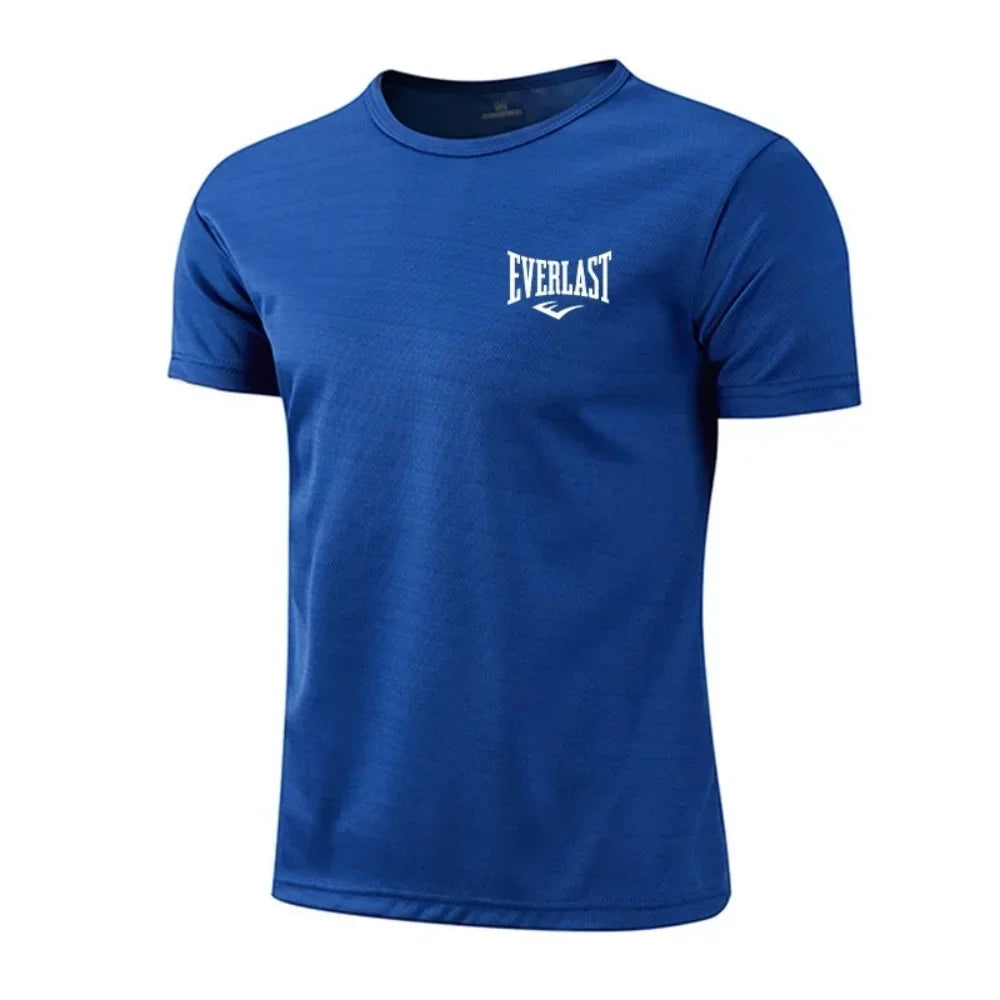 Summer Exercise Trainning Boxing  Men's T-shirts High Grade Breathable Quick Dry Short Sleeved Top Marathon Gym Fitness Tees