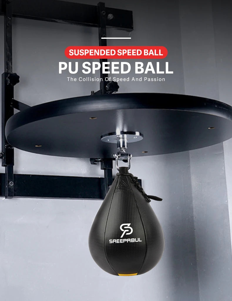 Boxing Pear Shape PU Speed Ball with Swivel Punch Bag Punching Boxeo Speed Bag Punch Fitness Training Ball Gym Exercise Accessor