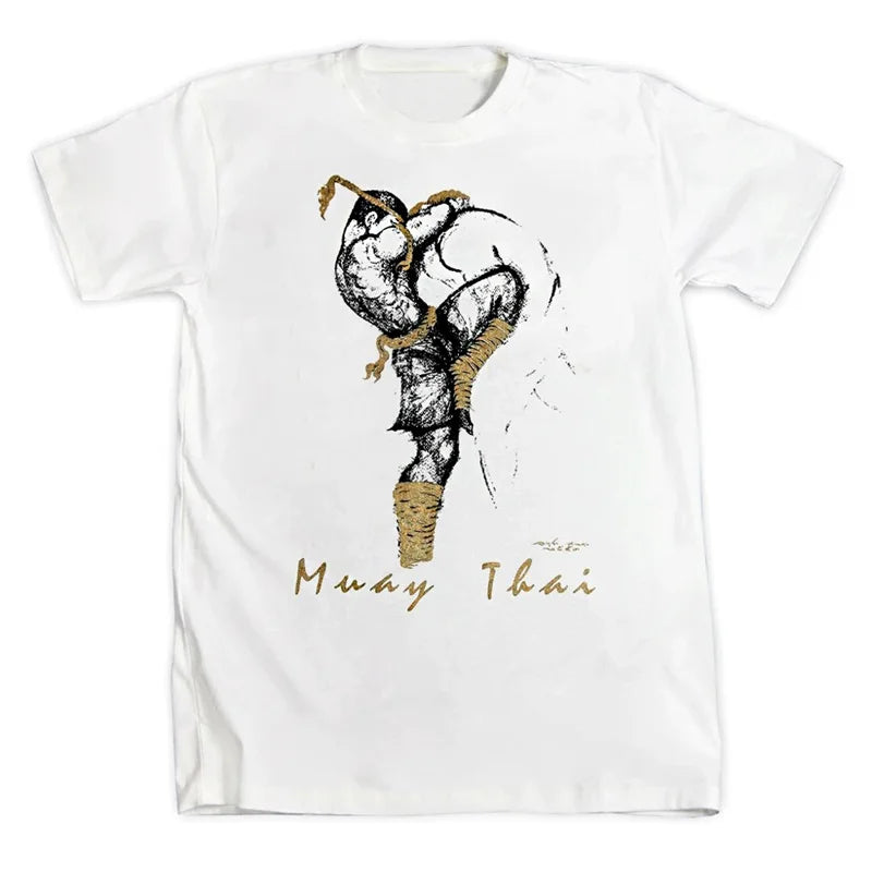 Boxing Men's Muay Thai T Shirt Fashion Summer Oversized T-shirts Casual Men's Gym Fitness Combat Training Sportswear Clothing