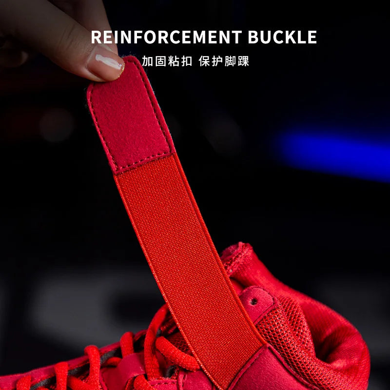 Professional Wrestling Shoes Boxing Shoes Men Women Training Shoes Tendon Bottom Artificial Leather Sports Shoes Breathable Soft
