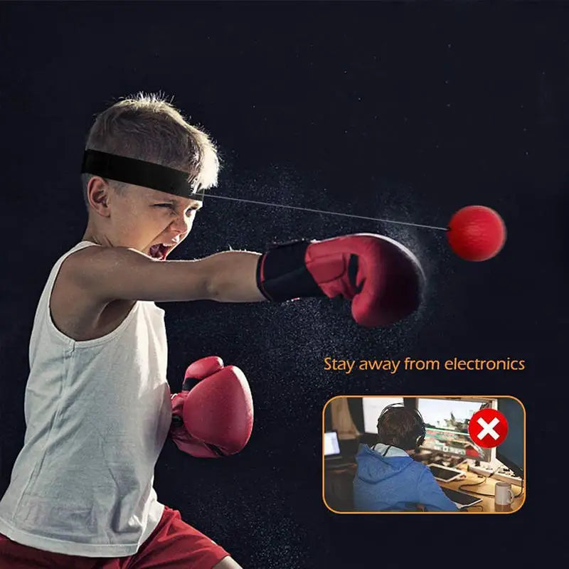 Elastic Headband and Black Light Ball Headband Style Boxing Speed Ball For Adult Children's Sports Rebound Reaction Balls