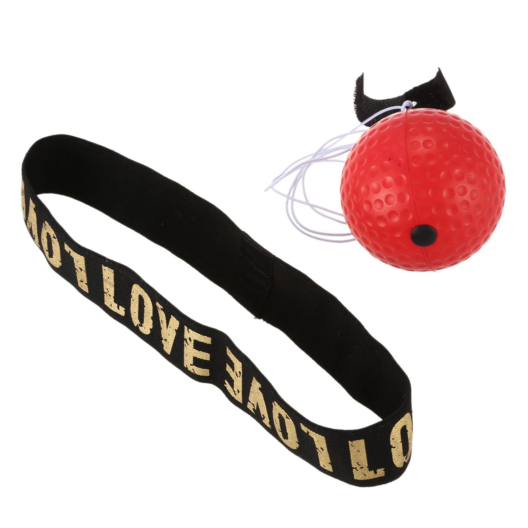 RTSHE-2X Boxing Reflex Speed Punch Ball Sanda Boxer Raising Reaction Force Hand Eye Training Set Stress Reaction Ball Red