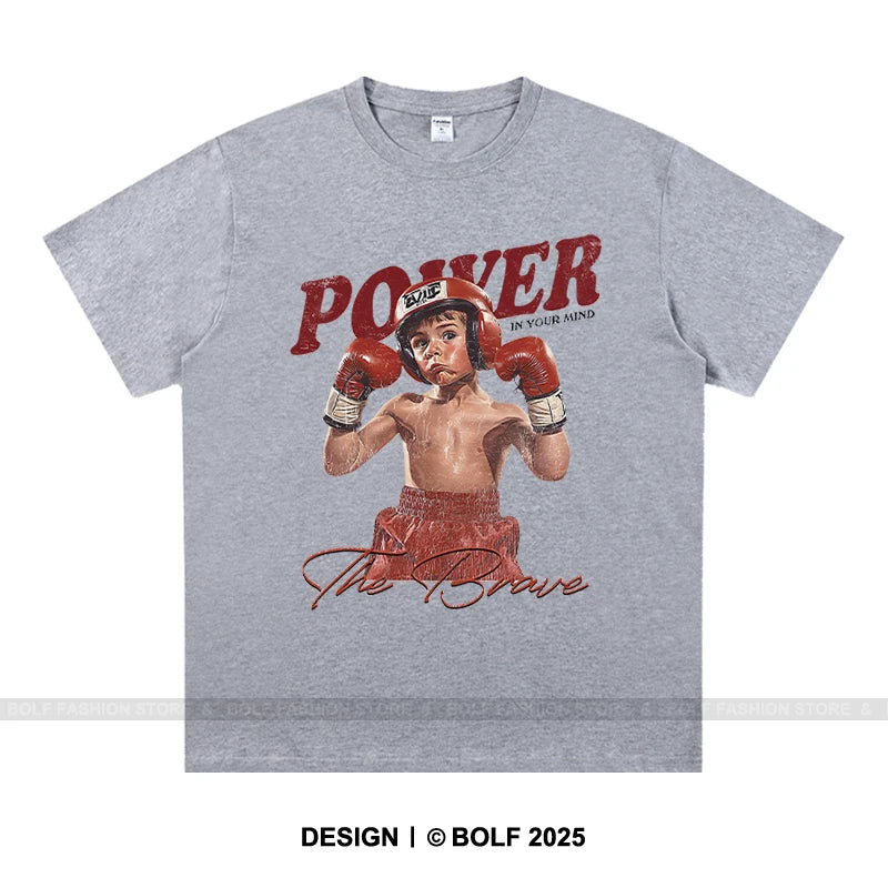 Boxing Gym Boy Printed Men Women T-Shirt  100% Cotton Oversized Graphic Tops Tees for Summer