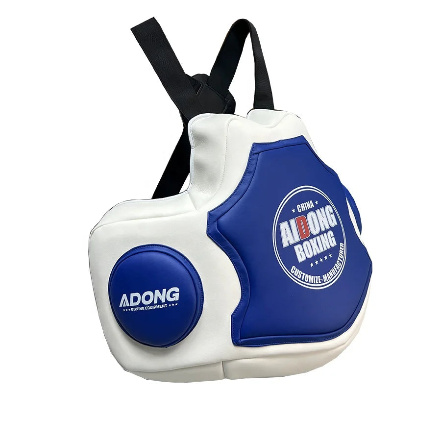 MMA Thai Kick Boxing Training Chest Guard Leather Martial Arts Body Guard