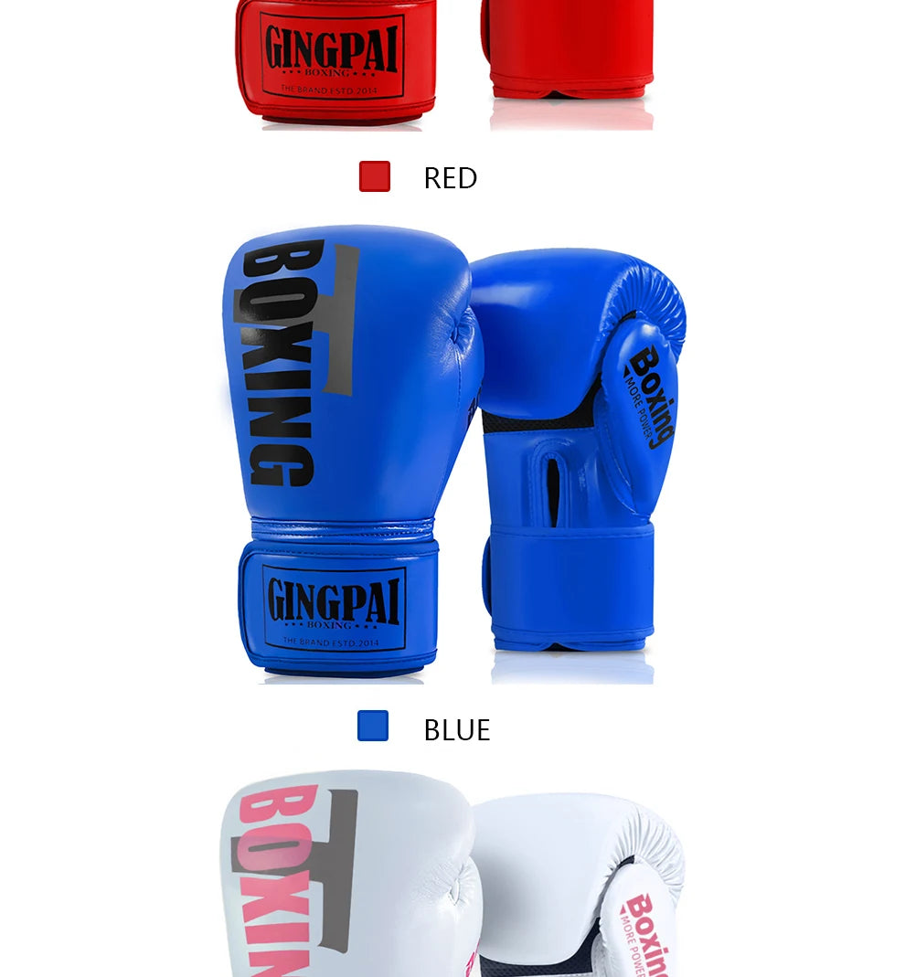 6-12oz Boxing gloves for adults children men Sanda professional women Muay Thai teenagers beginners boxing training equipment