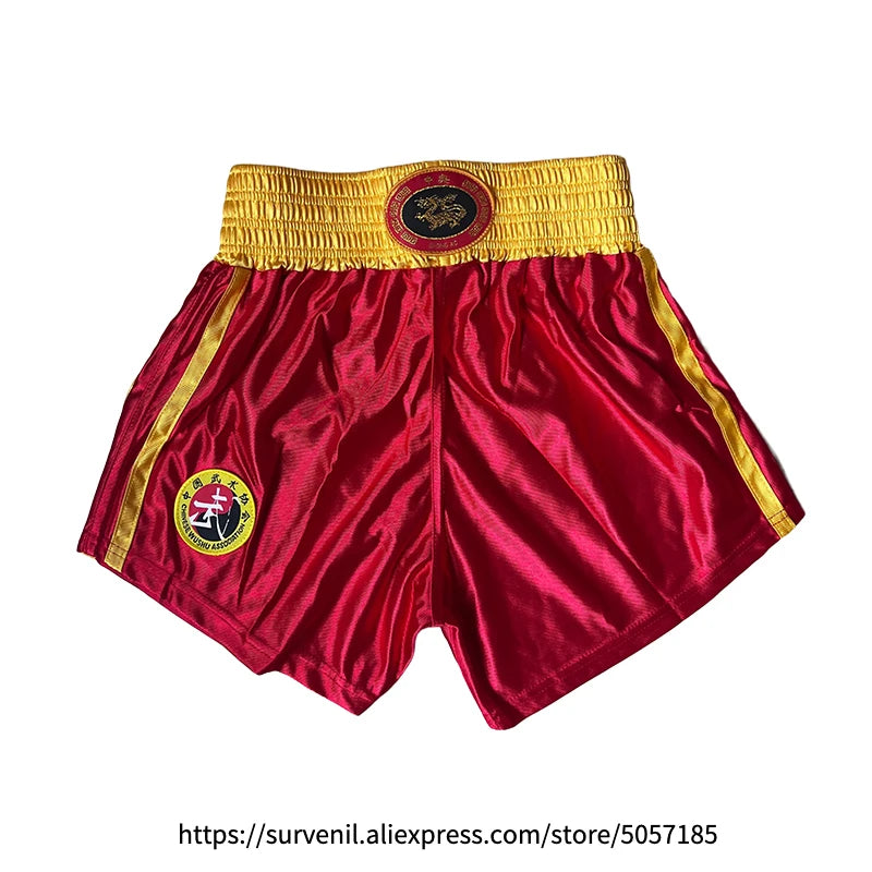 Boxing Uniform Men Women Kids Muay Thai Boxing Shorts Sanda Wushu Martial Arts MMA Training Clothing Kickboxing Shorts and Vest