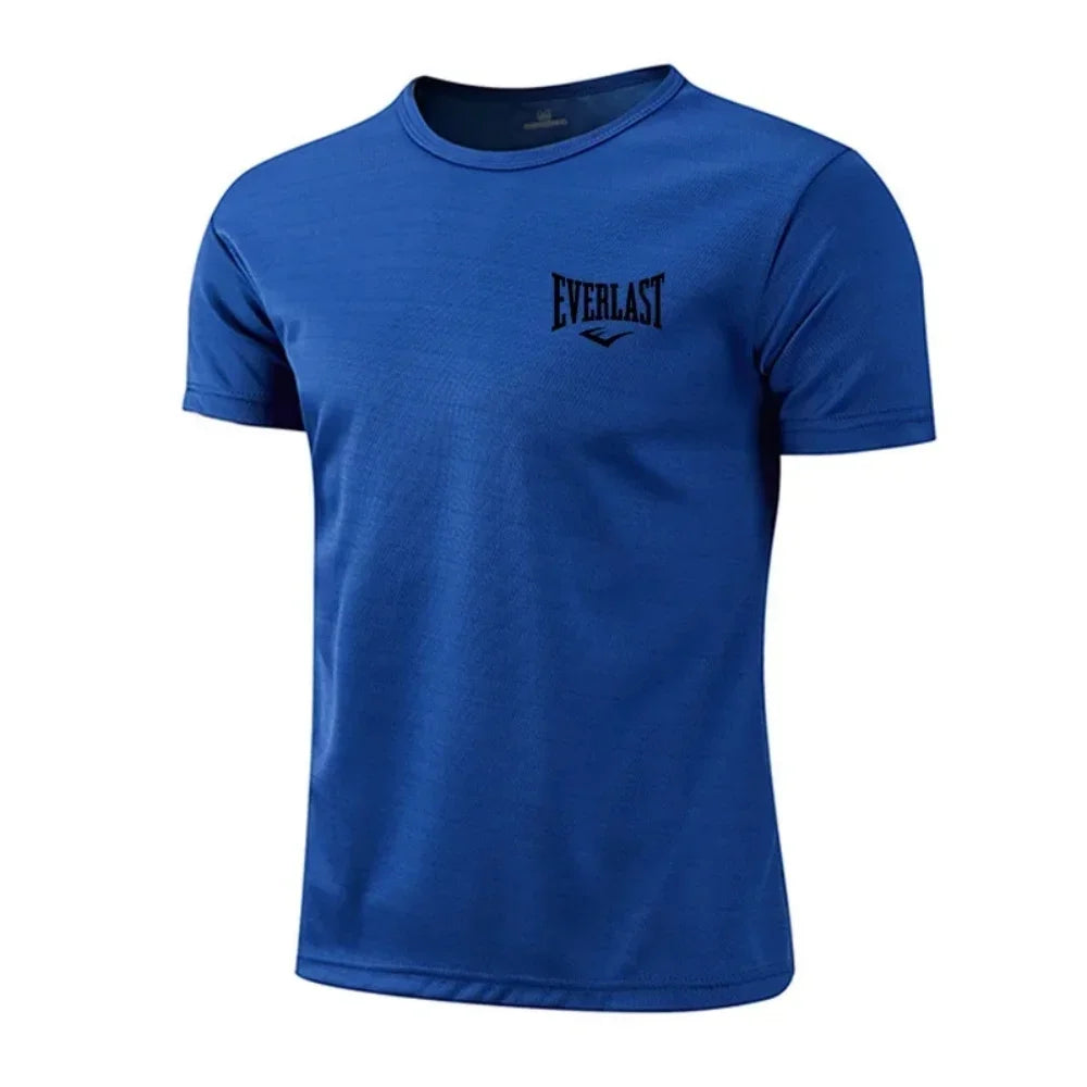 Summer Exercise Trainning Boxing  Men's T-shirts High Grade Breathable Quick Dry Short Sleeved Top Marathon Gym Fitness Tees