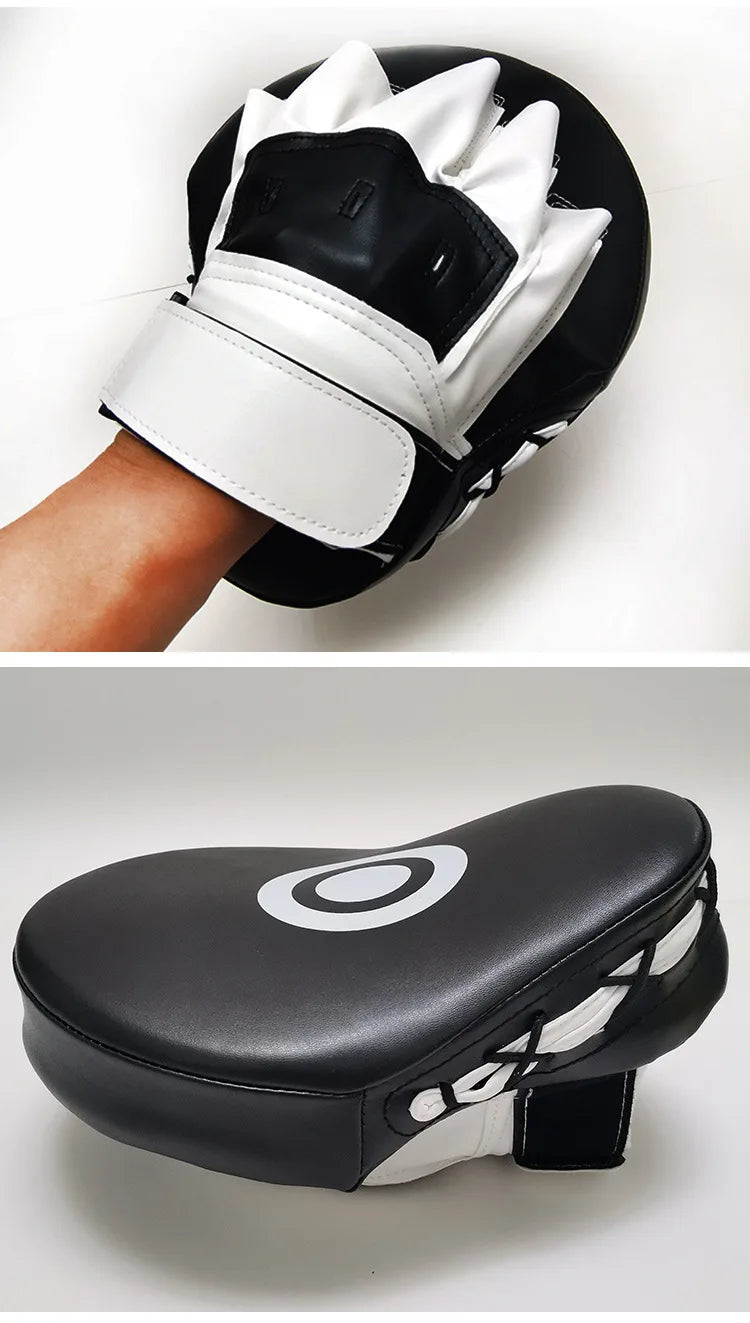 Boxing Curved Focus Boxing Training Hand Pads Punching Mitts Muay Boxing Pads Leatherette MMA Karate Training Equipment