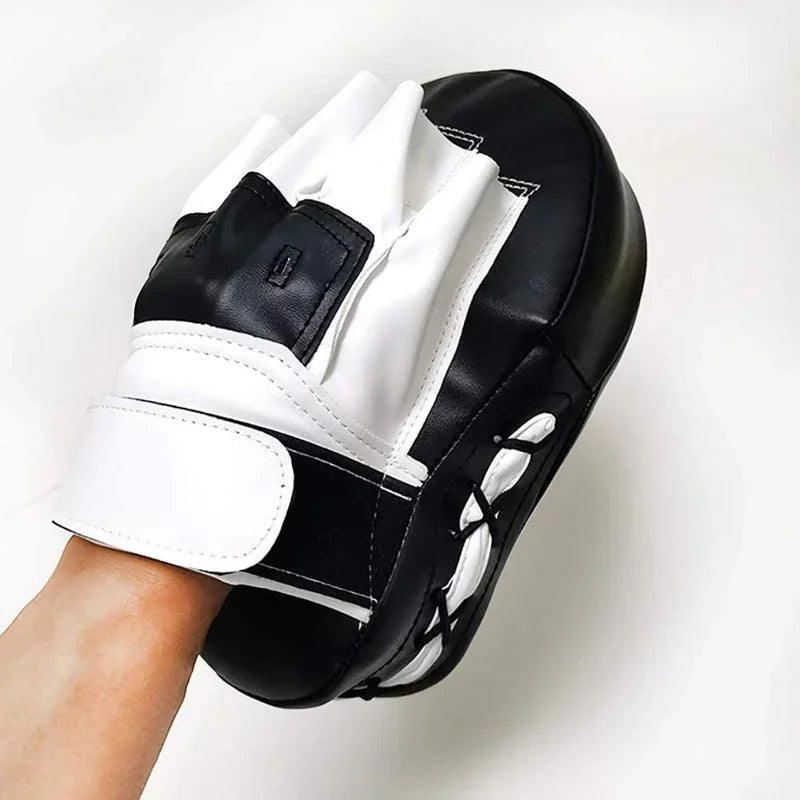 Boxing Curved Focus Boxing Training Hand Pads Punching Mitts Muay Boxing Pads Leatherette MMA Karate Training Equipment