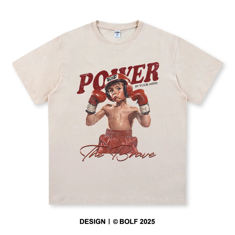 Boxing Gym Boy Printed Men Women T-Shirt  100% Cotton Oversized Graphic Tops Tees for Summer