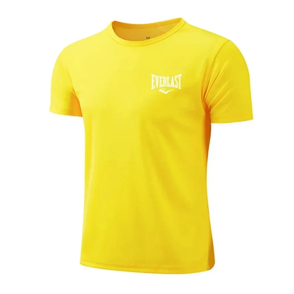 Summer Exercise Trainning Boxing  Men's T-shirts High Grade Breathable Quick Dry Short Sleeved Top Marathon Gym Fitness Tees