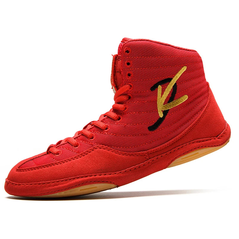 High-top Men's Boxing Shoes Breathable Fighting Wrestling Shoes Women's Anti-slip Sanda Sneakers Mesh Boxing Training Shoes