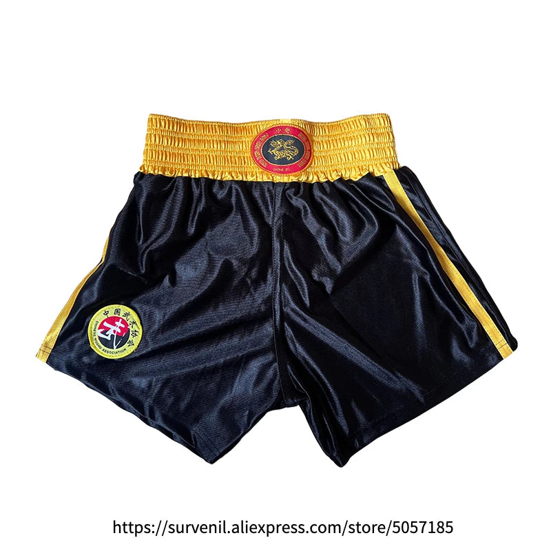 Boxing Uniform Men Women Kids Muay Thai Boxing Shorts Sanda Wushu Martial Arts MMA Training Clothing Kickboxing Shorts and Vest