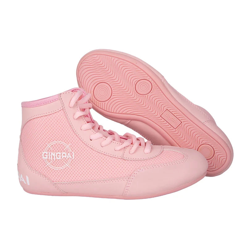 High top boxing shoes men children Sanda combat training shoes adult wrestling shoes fitness weightlifting martial arts shoes