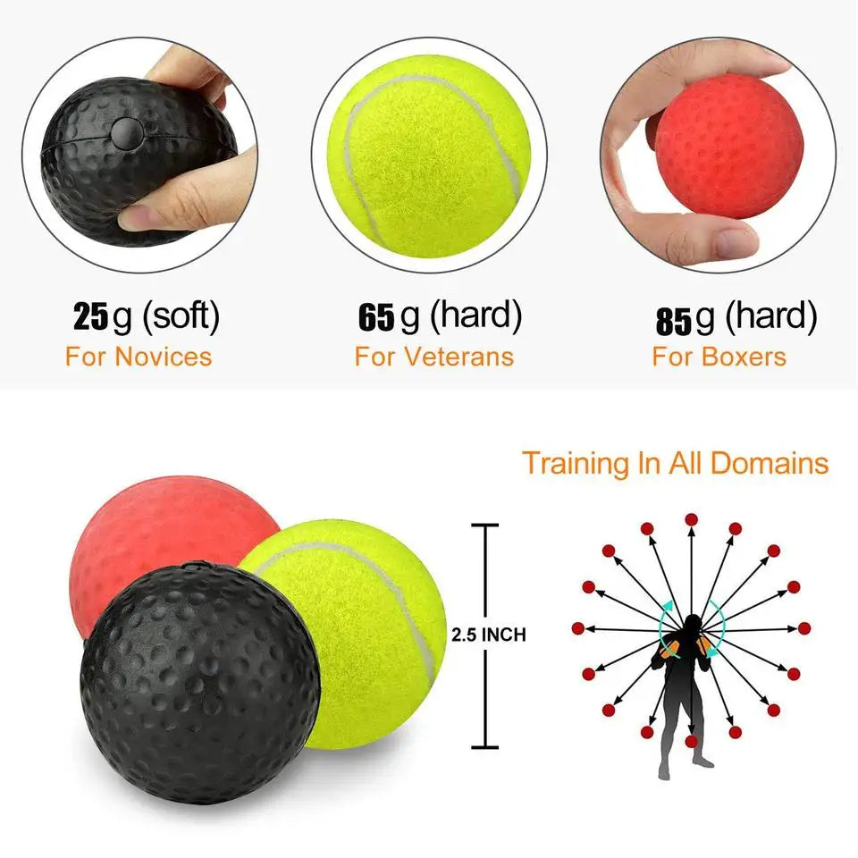Headband Boxing Reflex Ball, Indoor Gym,Stretch Speed Punch Training,Headband Boxing Reaction Speed Ball, Boxing Combat Training