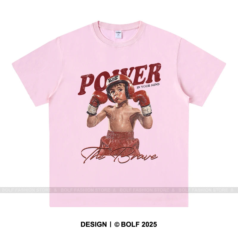 Boxing Gym Boy Printed Men Women T-Shirt  100% Cotton Oversized Graphic Tops Tees for Summer