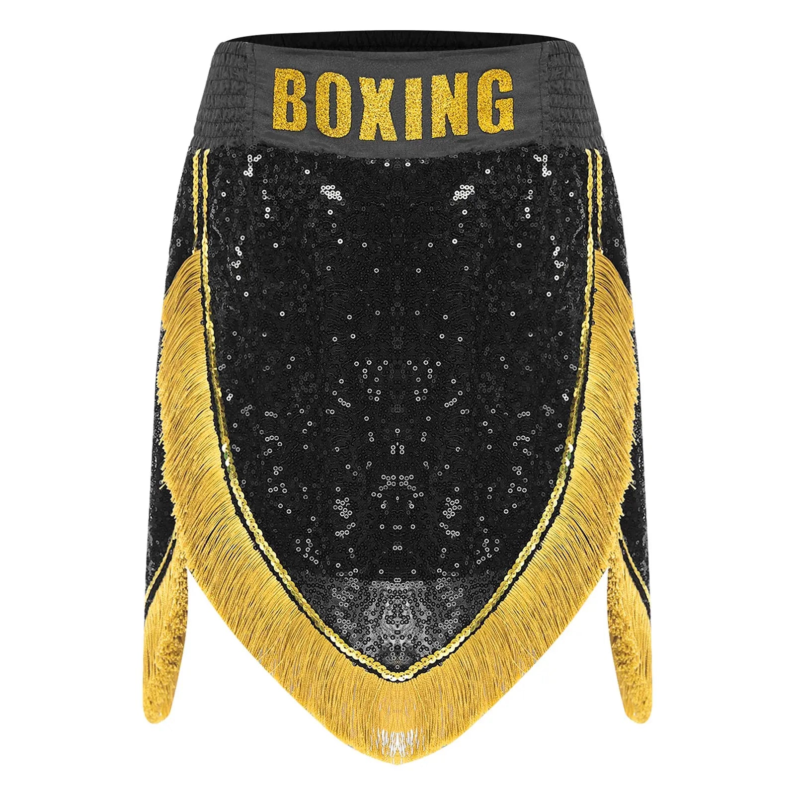 Adult Men's Boxing Competition Skirts Shorts Muay Thai Martial Arts Training Costumes Kickboxing Performance Fringe Shorts
